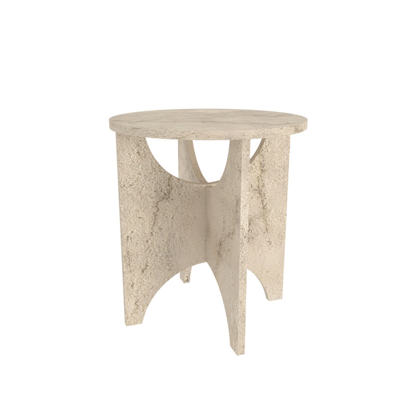Merit Side End Table , Cream