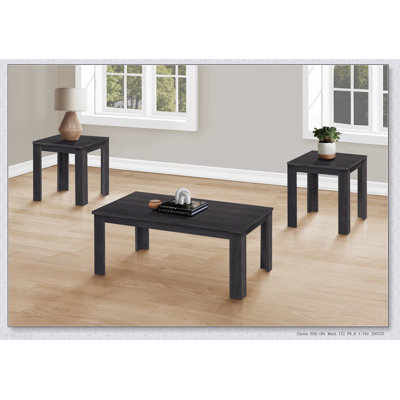 Elegant 3-Piece Table Set for Living Room, Coffee and End Tables with Spacious Tops and Durable Construction