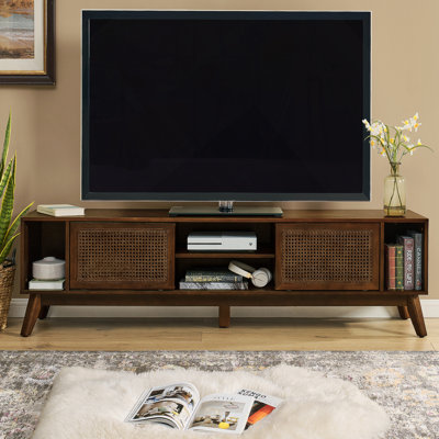 Meuble télé 67,9 po Mid-Century Modern Rattan