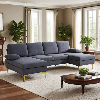 3-Piece U-shaped Living Room Sofa set