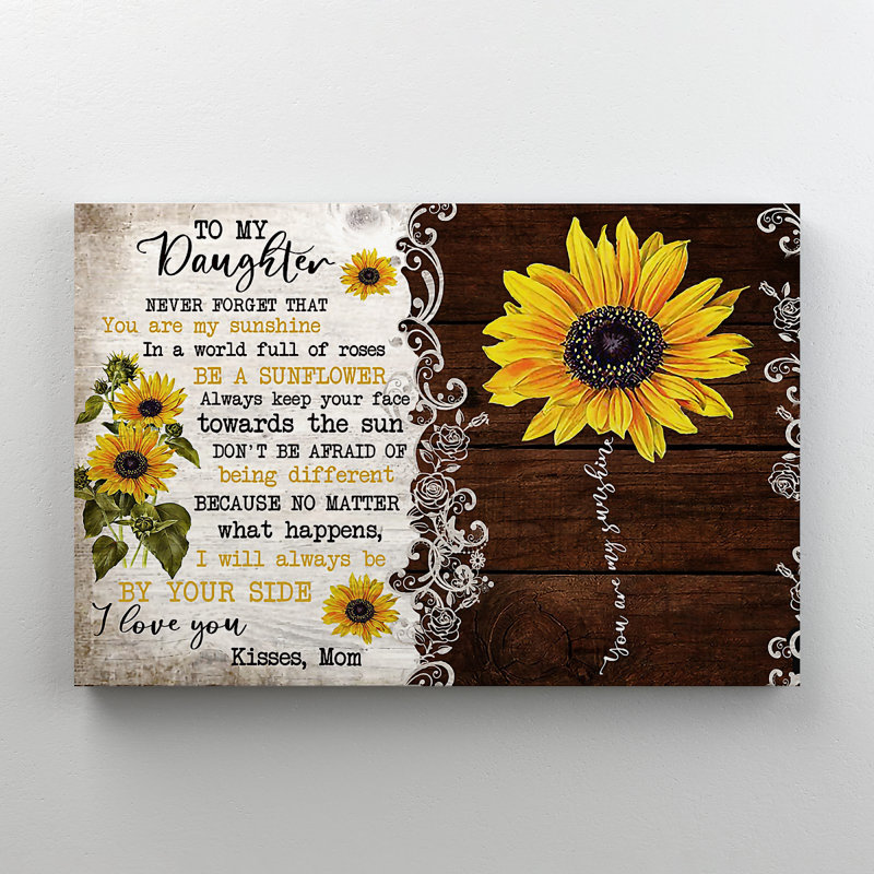Tournesols - impression sur toile tendue, H 24 po x l 36 po x P 2 po