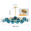 Lustre suspendu Spoutnik en verre Blossom Bule-187444901