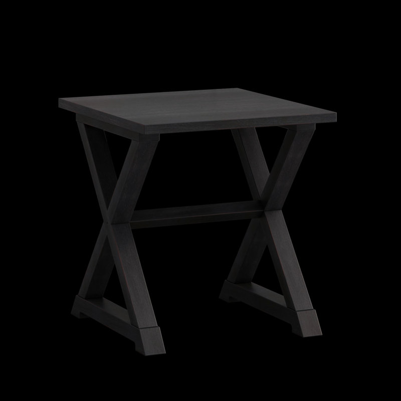 Table d'appoint, table de bout, table de chevet rectangulaire pour la maison, Noir