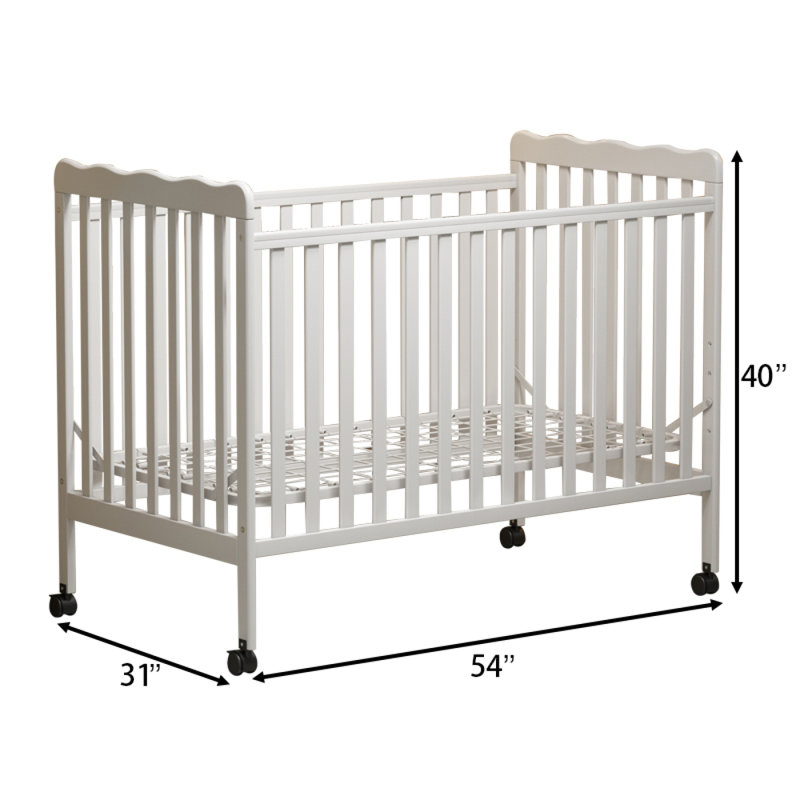 Lit de bébé convertible 3-en-1 gris orage, fabriqué en bois massif durable; finition non toxique, livré avec roues verrouillables, mobilier de chambre de bébé en bois
