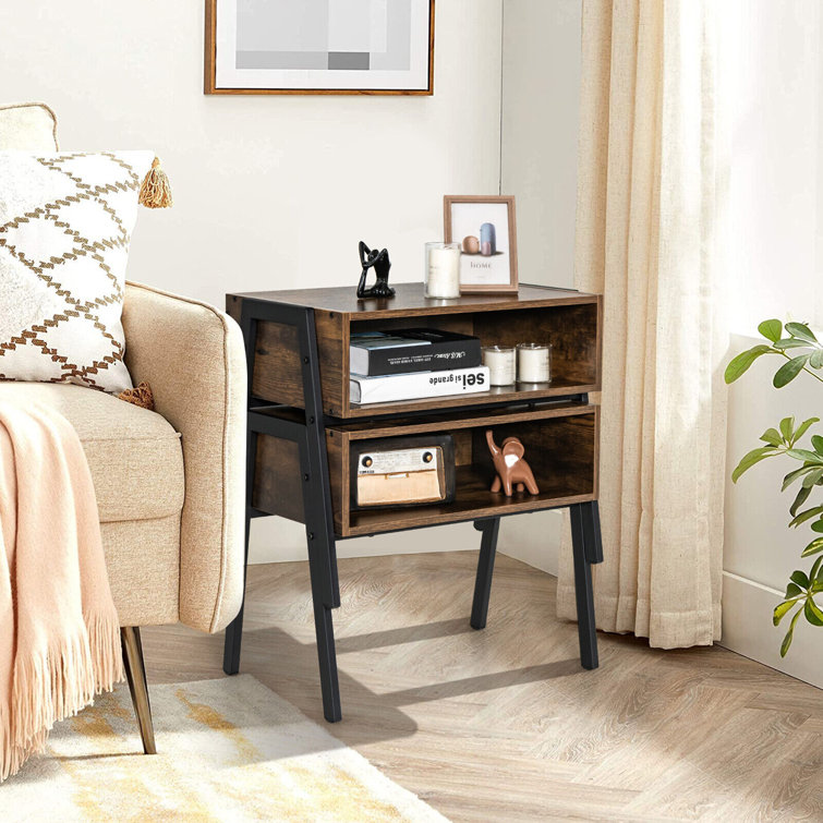 Stackable End Table Night Stand Bedside Table Shelf Accent Table