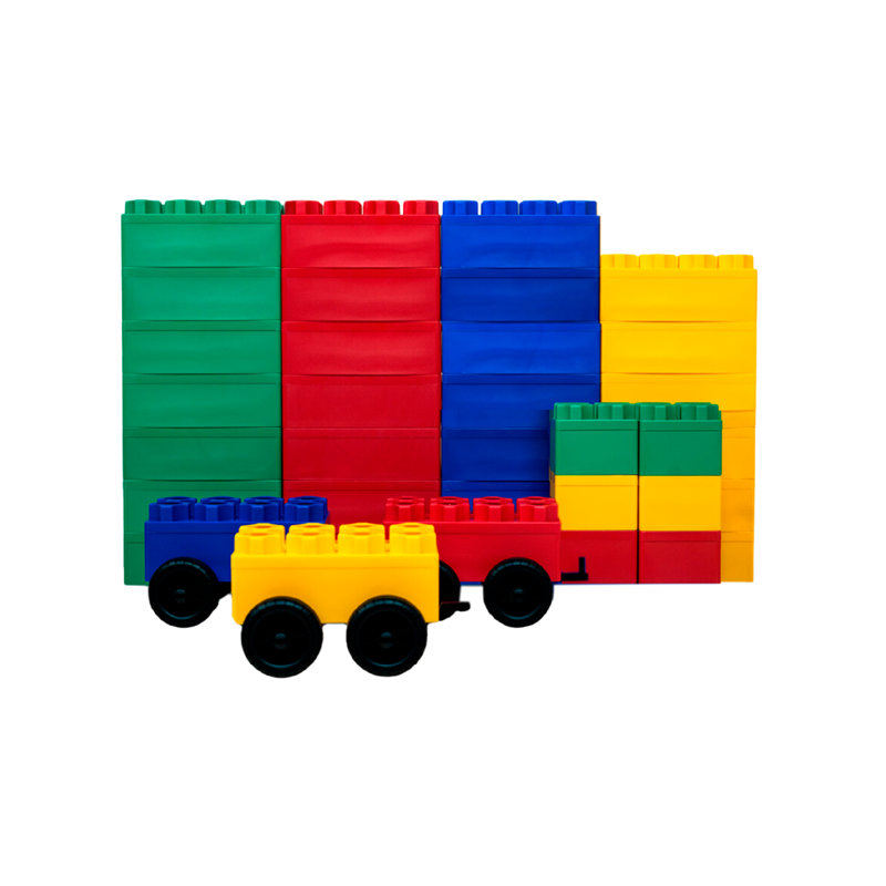 Biggoblocks blocs avec roues pour enfants de 4 à 8 ans, H 16,5 po x l 12 po x P 16 po