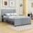 Arden Full Size Velvet Upholstered Platform Bed with Twin Trundle-1488377854