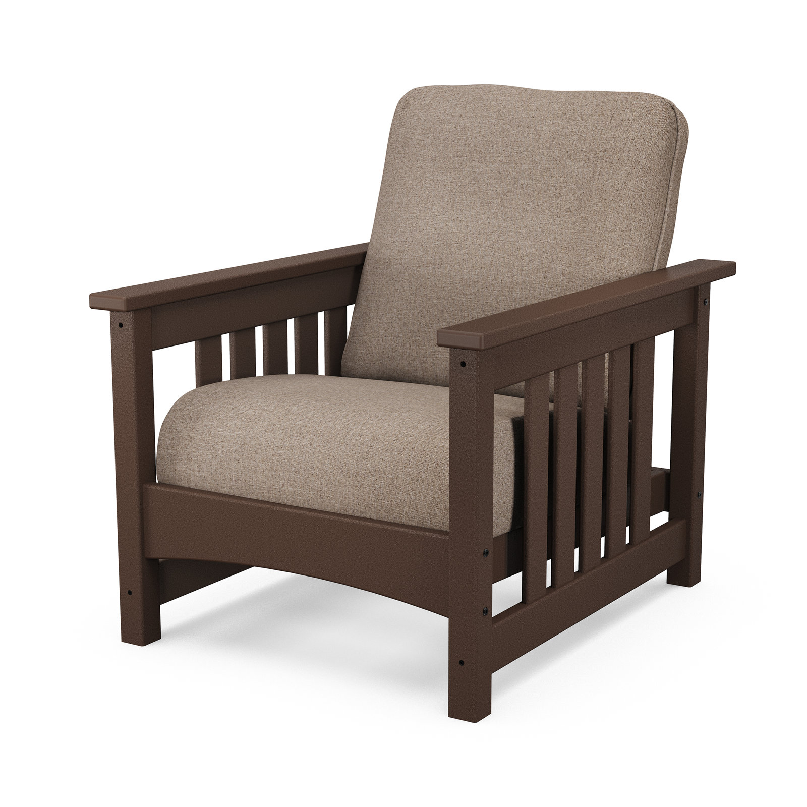 Club Outdoor Lounge Chair, Spiced Brown Revolution®, Dark Beige