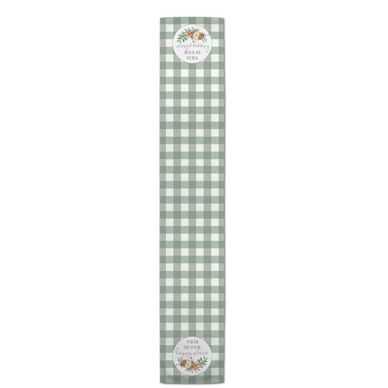 Chemin de table "happy place" Sadowa, 90 po x 16 po