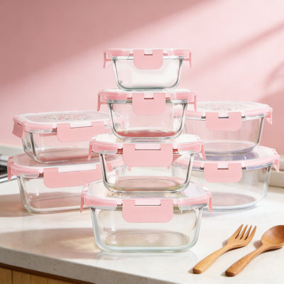 24-Piece Glass Food Storage Containers Set With Lids, Airtight Stackable Meal Prep Containers For Freezer, Microwave, Oven & Dishwasher Safe