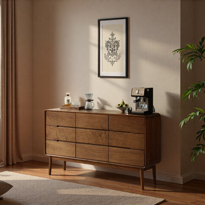 Living Room Black Walnut Accent Chest