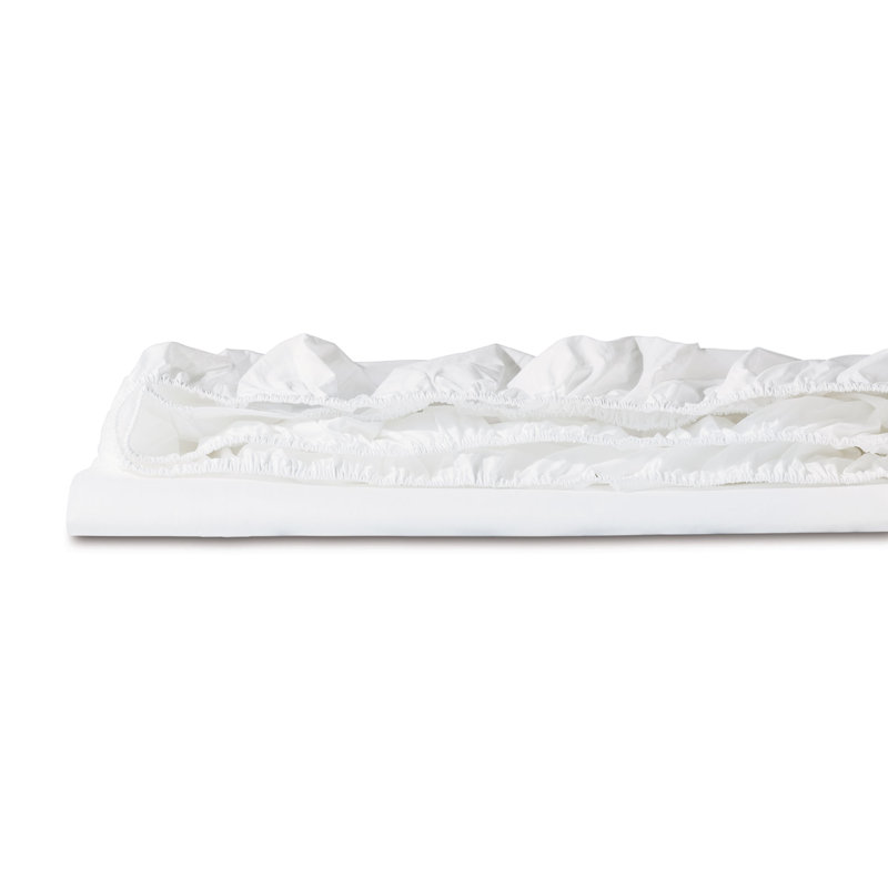Drap-housse en percale 100% coton de qualité égyptienne 200 fils Ember, Drap-housse de taille double