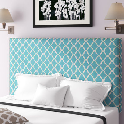 Upholstered Cotton Blend Panel Headboard