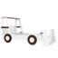 Lit plateforme en forme de voiture avec tablettes de rangement et cadre en bois-122581913