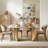 Hugette 55''Rectangular Sintered Stone Dining Table for 2-4 People, Modern Kitchen Table with Gold Stainless Steel Legs , Luxury Dining Room Table for Living Room, Gold (Table Only)-850415916-867107273