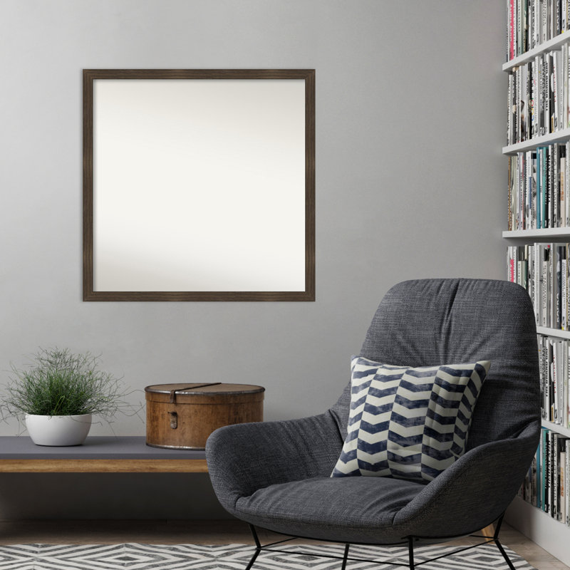 Miroir mural Jirka, 28 po x 28 po, Carré, gris