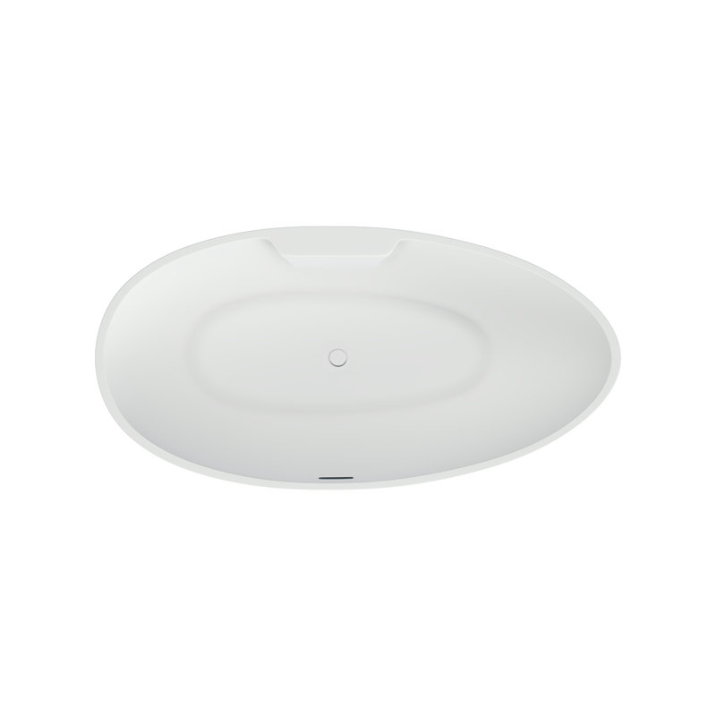 Baignoire de trempage autoportante en acrylique 56 po x 30 po Hadiya, Blanc