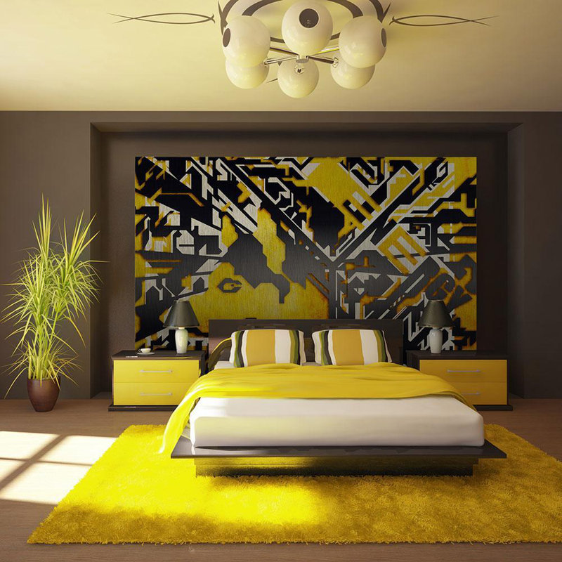 Murale pleine d'énergie, L 106 po x l 137 po