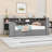 Daybed with LED Lighting, Built-in Storage Drawer, Shelves,Desk, and Charging Station-1009154413-1009154408