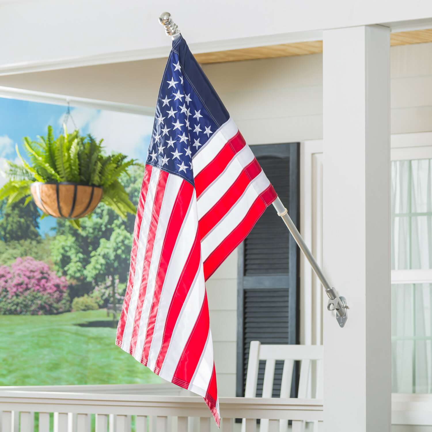 mounted flag pole