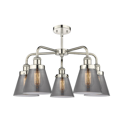Lustre suspendu 5 lumières Cone
