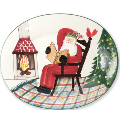 Old St. Nick Earthenware Platter