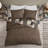 3 Piece Reversible Printed Quilt Set Black/Brown