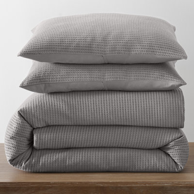 Felix Waffle Cotton Duvet Cover Set