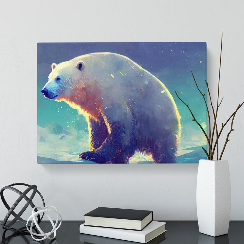 Polar Bear Painting Vol.2 - Wrapped Canvas, 50cm H x 76cm W