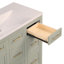 Meuble-lavabo 36 po avec lavabo intégré en résine - 4 tiroirs, 2 portes-83494146-83494157