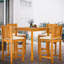 Outdoor 5 - Piece Teak Bistro Set with Cushions