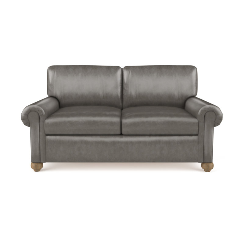 Leroy Loveseat, 36" H x 60" W x 43" D, Graphite Velvet 