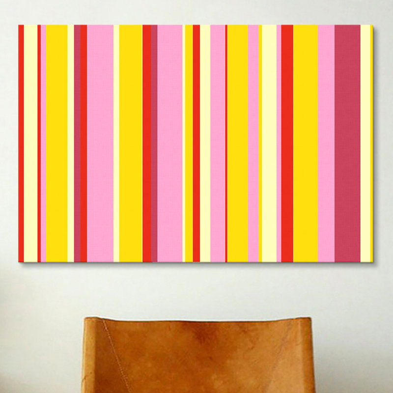 Falsterbo «Striped» - impression sur toile tendue, H 26 po x l 40 po x P 1,5 po, Toile tendue, Pas de tapis