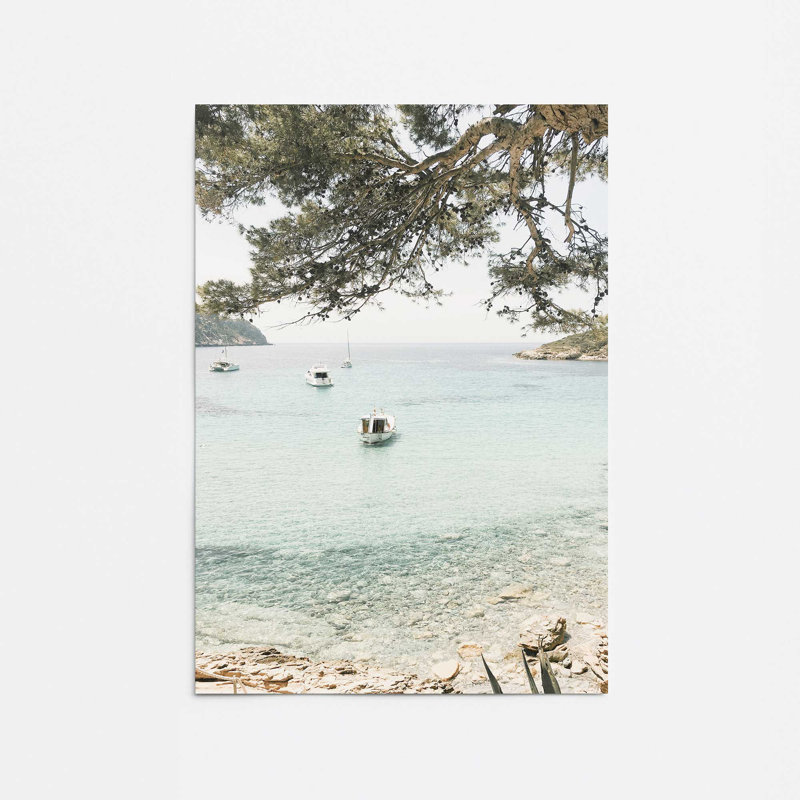 Imprimé Peaceful Ocean Cove, Papier, H 16 po x l 12 po x P 0,1 po