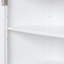 Grande armoire de rangement pour salle de bain, armoire de rangement autoportante avec deux tiroirs et tablette réglable, panneau de fibres à densité moyenne avec finition peinte, blanc-129602166-129602164