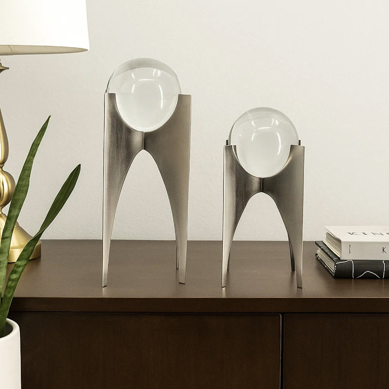 Ensemble de fleuron en cristal 2 pièces