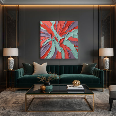 «Neo Expressionism 89», art mural sur toile bleue
