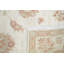 Tapis beige en laine noué à la main 2,8 pi x 3,6 pi avec motif floral sur tout le tapis