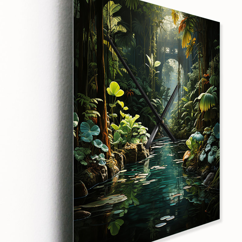 Horloge murale Caraibe Jungle Adventure - Paysages, H 32 po x l 16 po x P 1 po