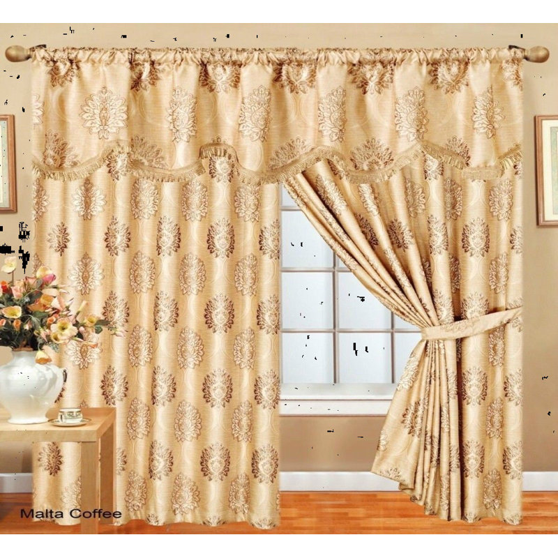 Deshawnna Room Darkening Curtain Pair, Coffee, 168cm W x 228cm D