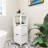 Bathroom Floor Cabinet With 2 Drawers And 1 Storage Shelf,Freestanding Wood Storage Organizer Cabinet-White