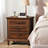 Nightstand With 3 Drawers P2 Particleboard With 3D Paper Finish + Solid Wood Legs 1 Piece-1458726107