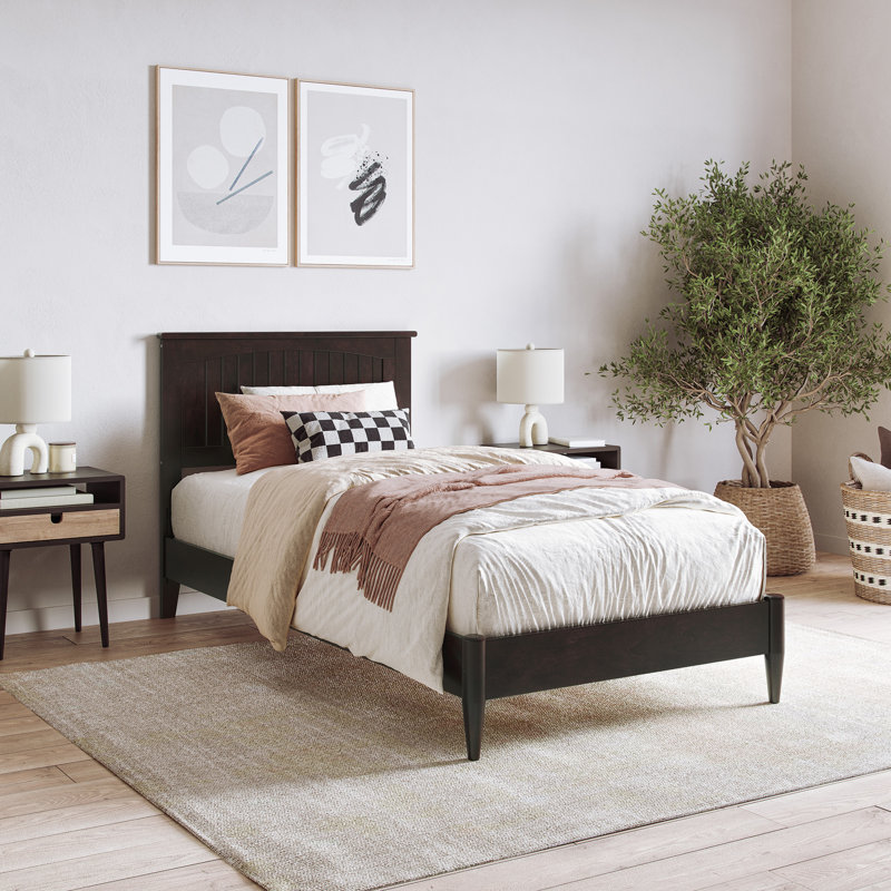  Lit plateforme Amandalee, Simple TG, Espresso