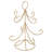 The Holiday Aisle® Gold-toned Twisted 8 Arm Ornament Display Tree, 13.75" H x 11.75" W x 11.75" D