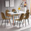 Chaise d'appoint rembourrée Dzevdet en brun