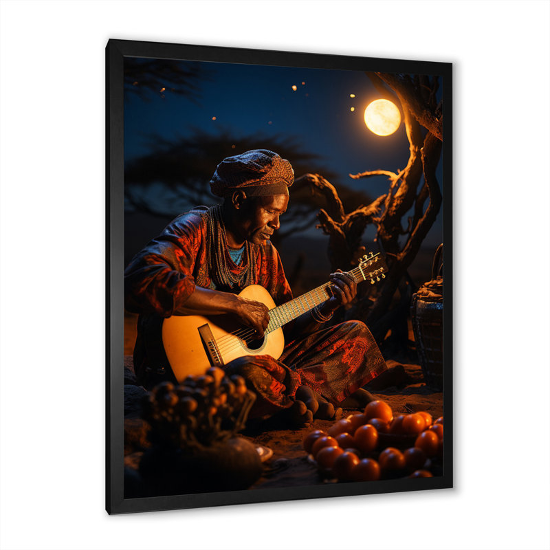Ballam africain Serenading The IV, H 20 po x l 12 po x P 1 po, Cadre photo noir
