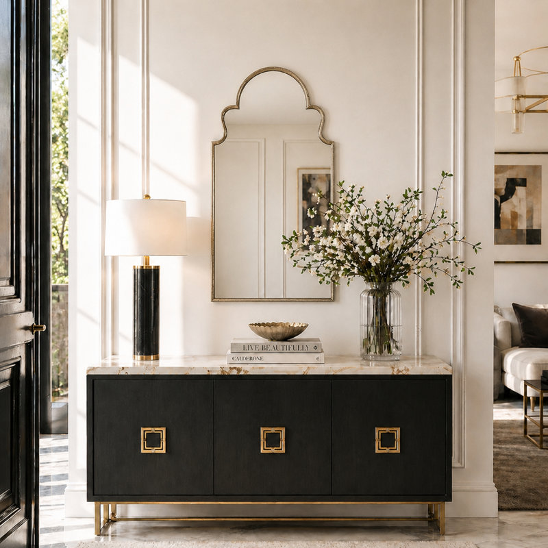Metal Arch Wall Mirror