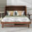 Sophisticated Queen-Size Murphy Bed Cabinet Equipped With Integrated Charging Station And Large Storage Drawer-783935759