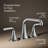 Tone Widespread Bathroom Sink Faucet, Three-Hole Bathroom Faucet with Clicker Drain, 1.2 GPM-88885648