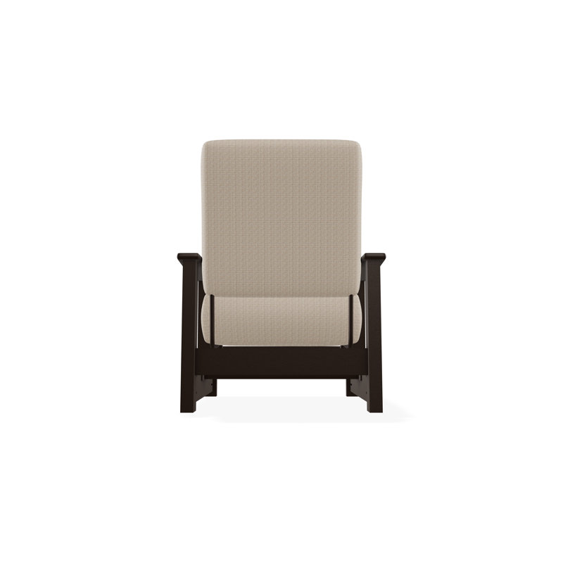 Leeward Marine Grade Polymer Deep Seating Cushion Arm Chair with Hidden Motion, Kona, Bliss Sand